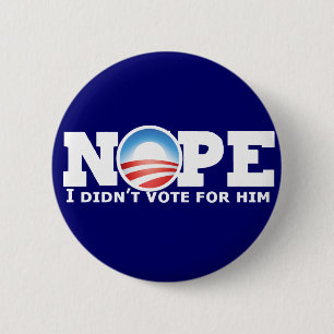 Nope 6 Cm Round Badge