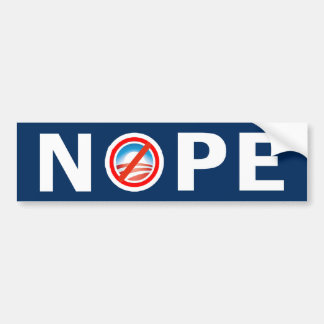 NOPE Anti Obama Bumper Sticker