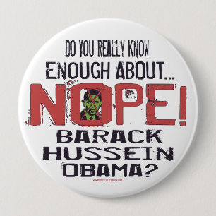 Nope Anti Obama Button