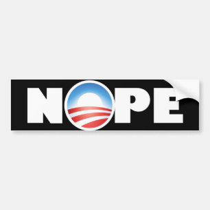 Nope anti-obama nobama bumper sticker