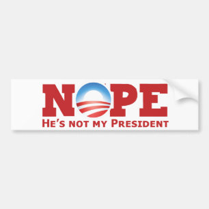 Nope anti-obama nobama bumper sticker