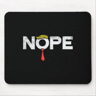 Nope Anti-trump Red Tie Wig Stop Donald Trump Funn Mouse Mat