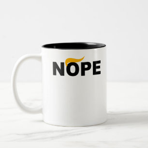 NOPE ANTI-TRUMP Two-Tone COFFEE MUG