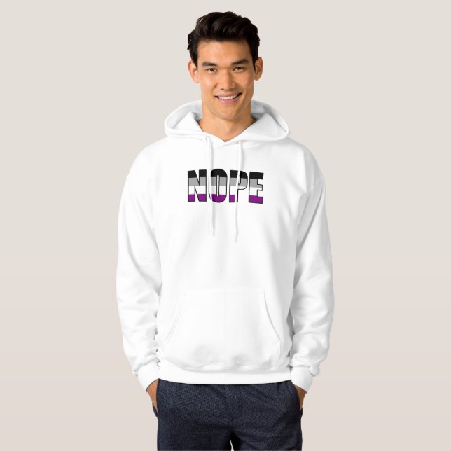 Nope Asexual Pride Flag Ace Pride Hoodie (Front Full)