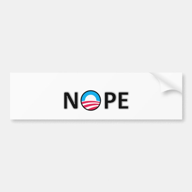 nope bumper sticker (Front)
