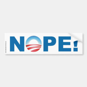 NOPE! BUMPER STICKER