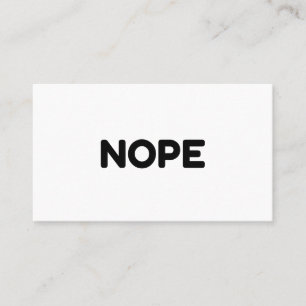 NOPE CALLING CARD