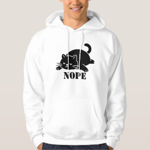 NOPE Cat Funny for Cat Lovers Hoodie