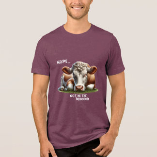 "Nope..." Cow Pun   Tri-Blend Shirt