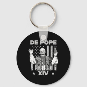 Nope Da Pope From Chicago Leo Xiv Provost Tee Key Ring