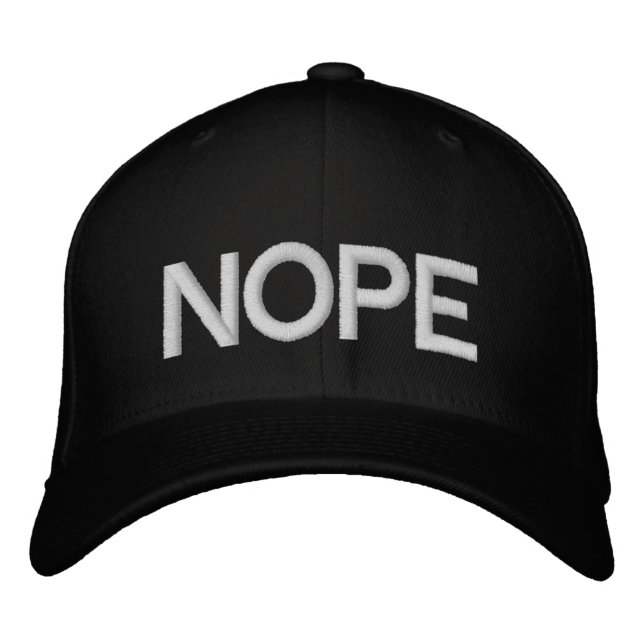 Nope Embroidered Hat (Front)