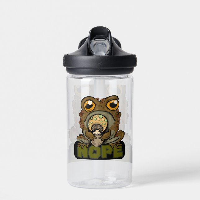Nope! Grumpy Toad Water Bottle (Front)