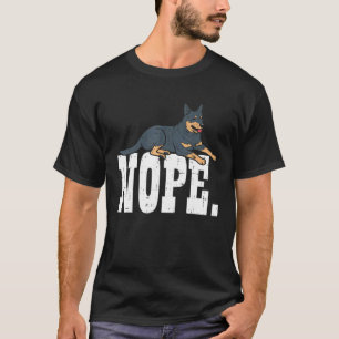 Nope Heeler Animal Pet Red Blue Australian Cattle T-Shirt