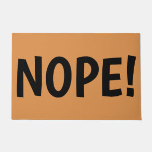 NOPE Huge Letters Fun Rude Saying Doormat
