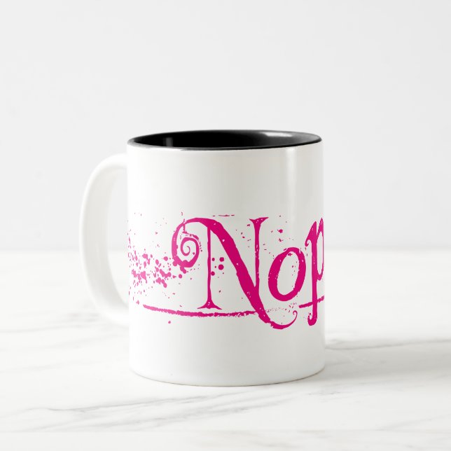 Nope. Just nope. Two-Tone Coffee Mug (Front Left)