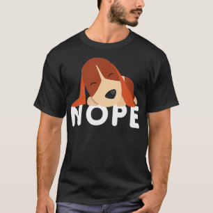 Nope Lazy Basset Hound Dog Lover Gift T-Shirt