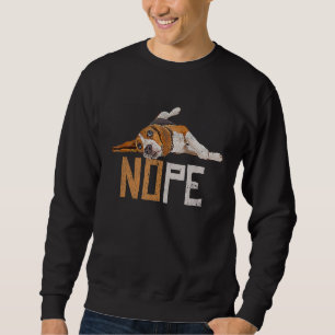 Nope Lazy Beagle  Dog Puppy Pet Animal Fur Paw Tee