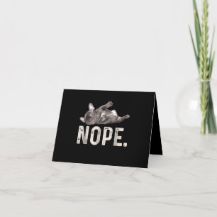 Nope Lazy French Bulldog Dog Lover Gift Card