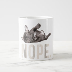 Nope Lazy French Bulldog Lover Gift Large Coffee Mug