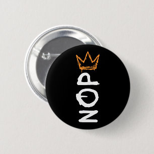 Nope No Kings America Democracy Anti-Trump I 6 Cm Round Badge