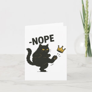 Nope No Kings In America Black Cat Pro Democracy S Card