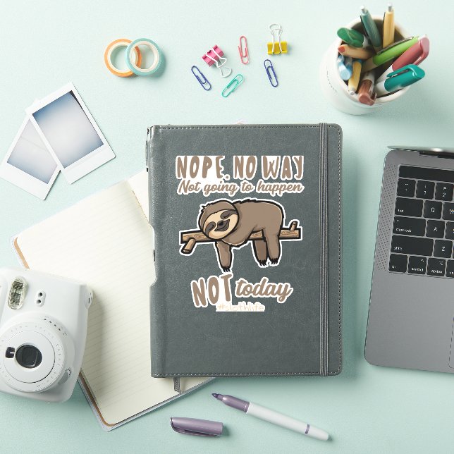 Nope No Way Not Today Gift for Sloth Lover  (iPad Cover)