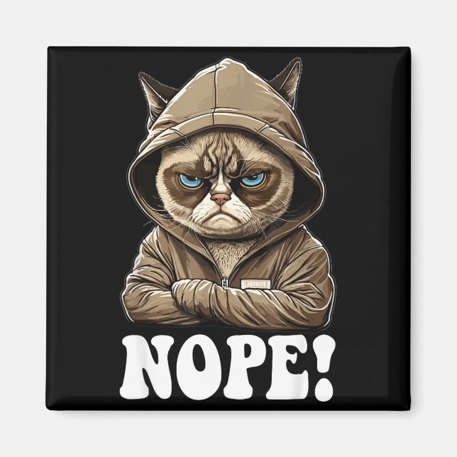 Nope! Nope - Employee Work Colleagues Teenager Cat Magnet (Front)