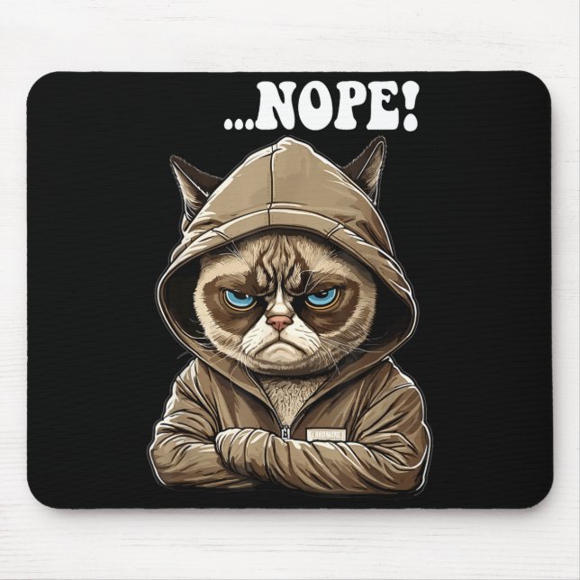Nope! Nope - Employee Work Colleagues Teenager Cat Mouse Mat (Front)