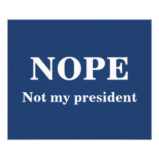 NOPE Not my president customizable Photo Print