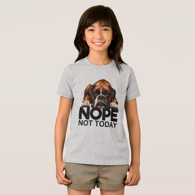 Nope Not Today Boxer Tri-Blend Shirt (Front Full)