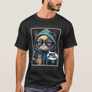 Nope Not Today Cat I Lazy Cat Nope T-Shirt