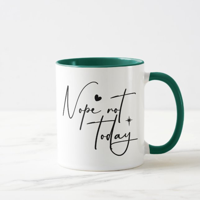 Nope Not Today Funny Typography Introvert Mug (Right)