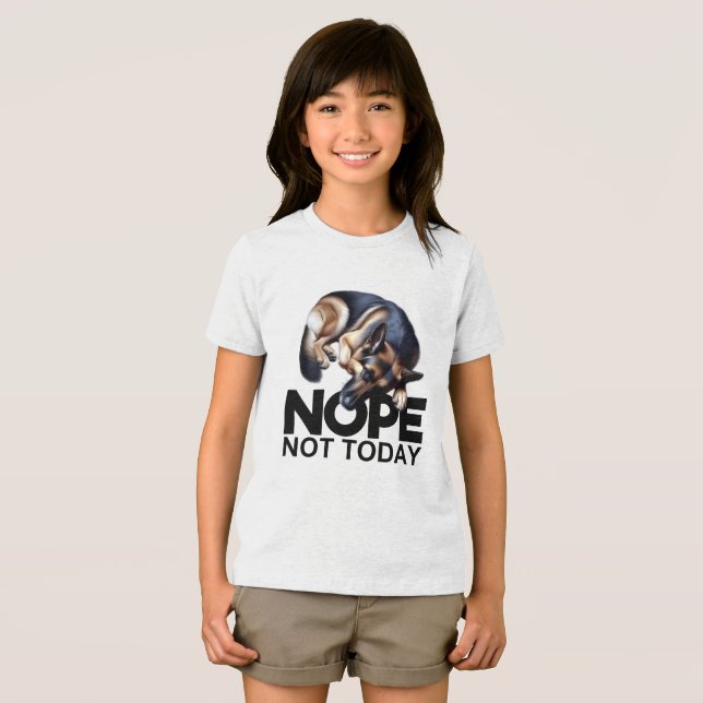 Nope Not Today German Shepherd Tri-Blend Shirt (Front Full)