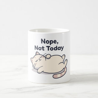 Nope Not Today Lazy Cat Funny Coffee Mug – Gift