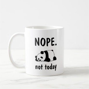 Nope Not Today Lazy Panda Tee Coffee Mug