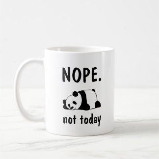 Nope Not Today Lazy Panda Tee Coffee Mug