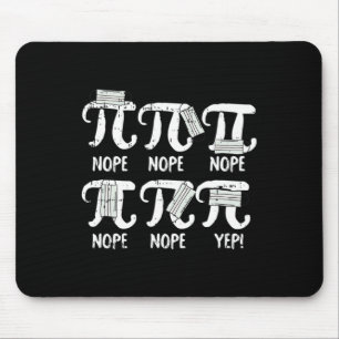 Nope Pi Day Funny Face Mask Teacher Student Quaran Mouse Mat