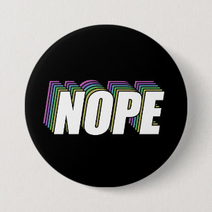 NOPE Projected Layered Rainbow 7.5 Cm Round Badge