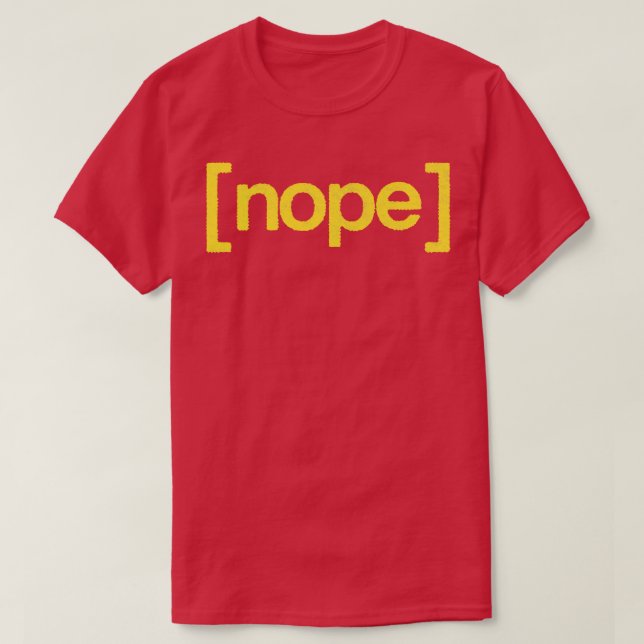 NOPE Retro Style Typography Design T-Shirt (Design Front)