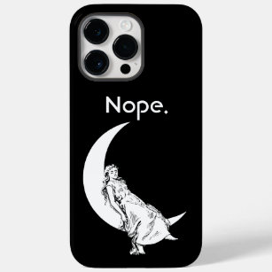 Nope Sleeping Girl on Moon Bratty Queen Funny Case-Mate iPhone 14 Pro Max Case