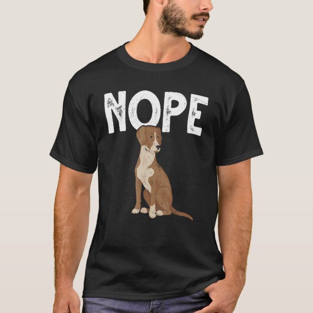 Nope Tired Dog Rhodesian Ridgeback Lazy T-Shirt (Front)