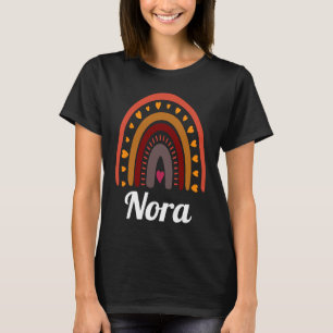 Nora Colourful Rainbow womengirlbaby name idea T-Shirt