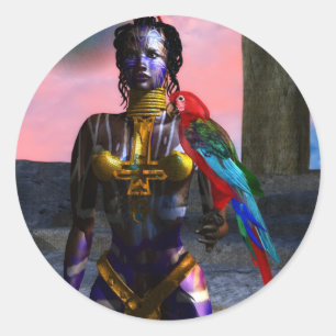 NORA CYBER WARRIOR CLASSIC ROUND STICKER