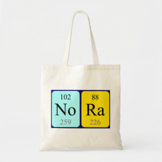 Nora periodic table name tote bag