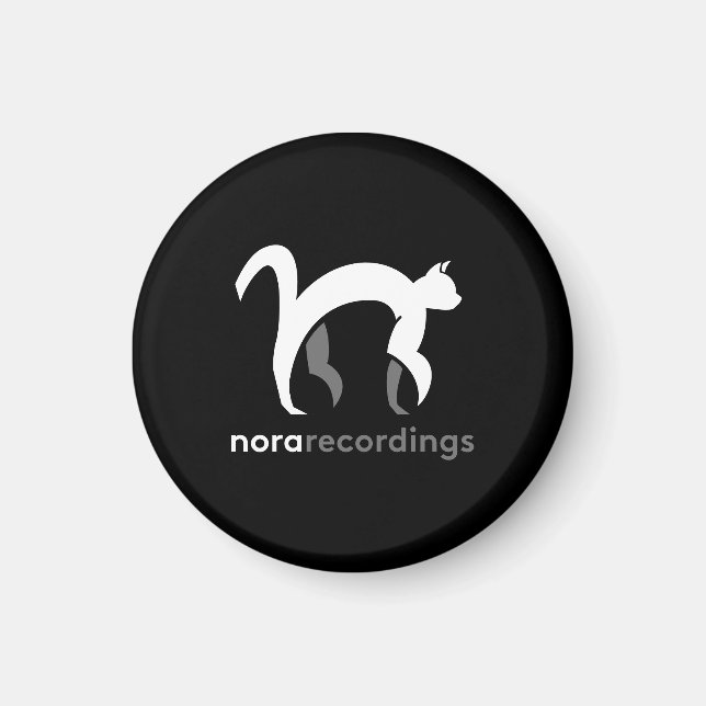 nora recordings logo square black マグネット magnet (Front)