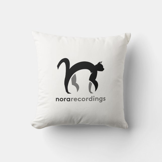 nora recordings logo white クッション cushion (Front)