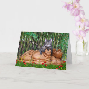 Nora The Piano Cat - Blank Folded Card - Style 008