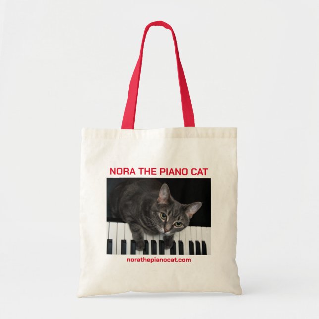 Nora The Piano Cat Tote 001 (Front)