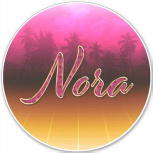 Nora Vorname Name golden pink Aufkleber Sticker