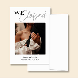 NORA   Wedding Announcement Card with Photo